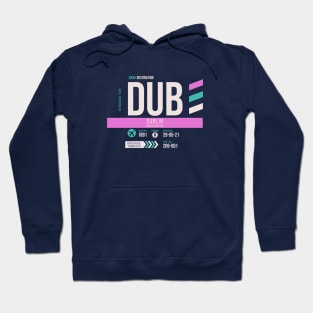 Dublin (DUB) Airport Code Baggage Tag Hoodie